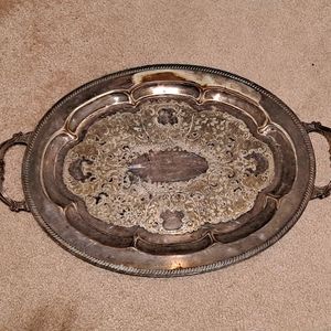 Antique silver platter